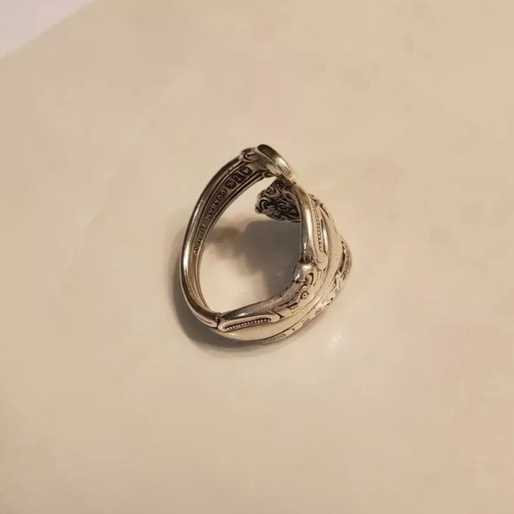 La Scala RARE Vintage Antique Gorham Adjustable Sterling Spoon Ring size 6 - Picture 6 of 10